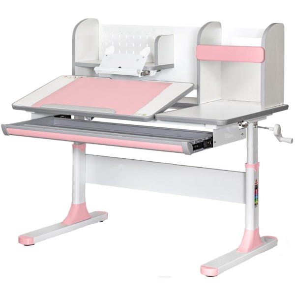 Фото - Парта школьная Mealux Vancouver Multicolor PN (BD-620 W/G MC+PN с полкой)